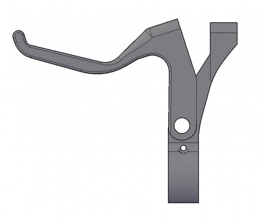 Break lever detail 3d model CAD blocks layout autocad file