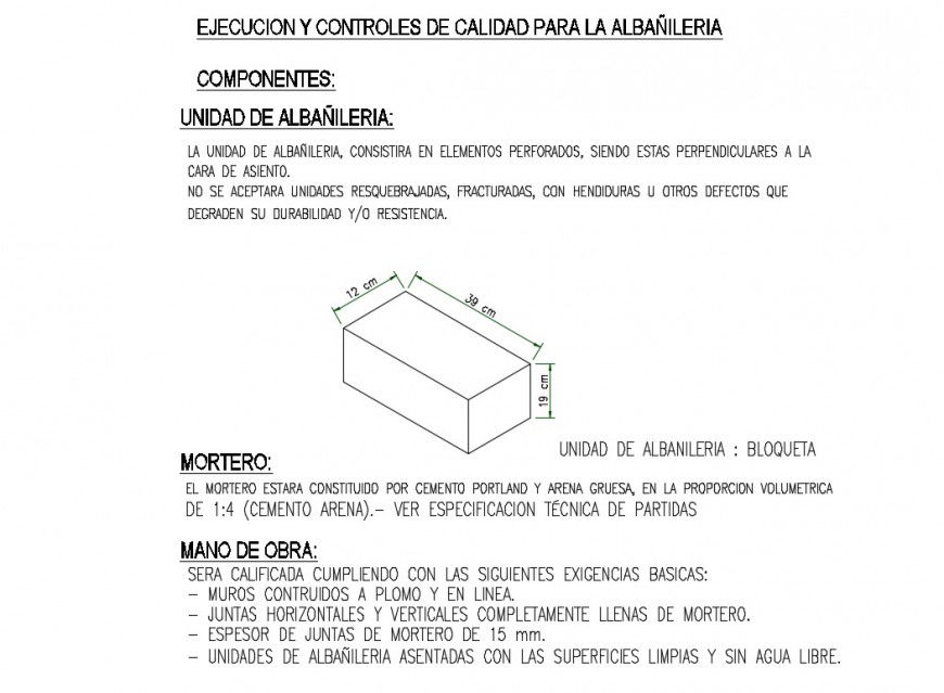 Brick detail 2d view layout file in autocad format