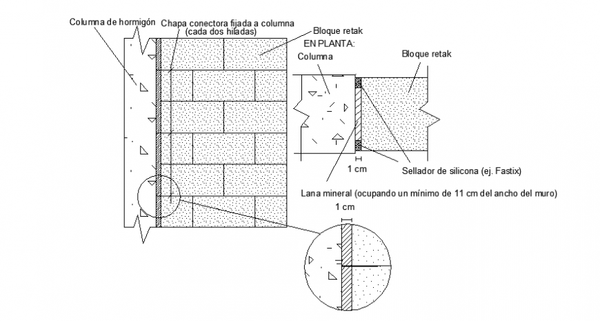 Brick mansory detail design dwg file