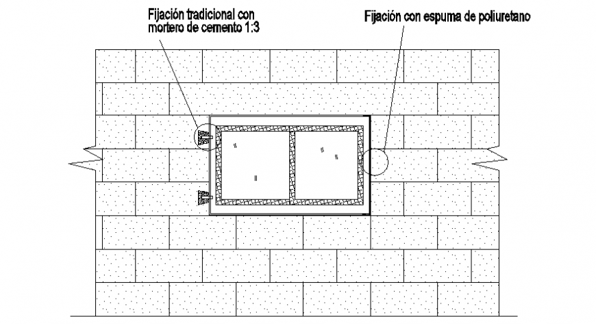 Brick mansory model dwg file