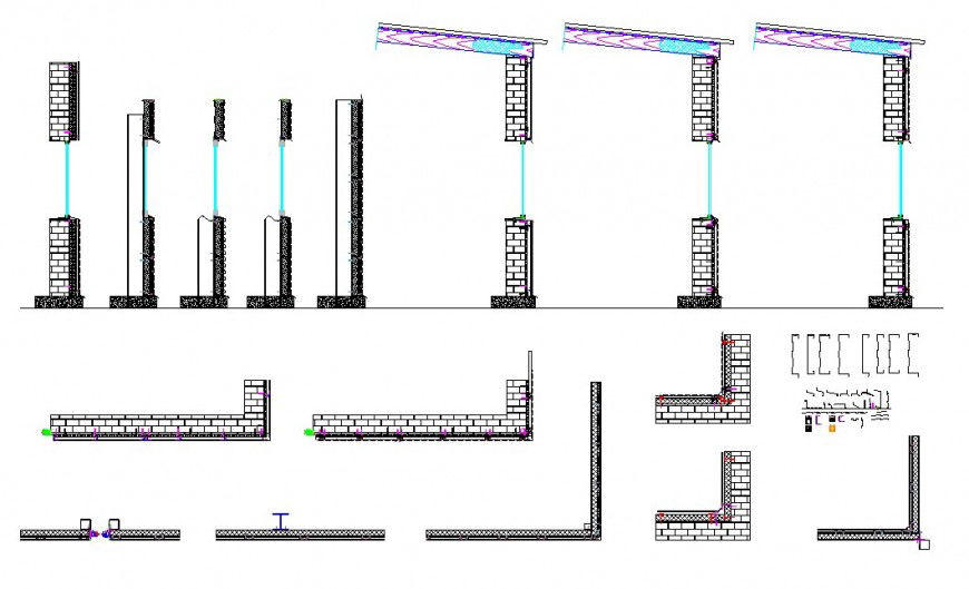 Brick masonary construction project file detail