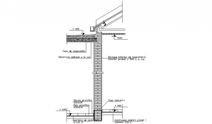 Brick masonry units drawings 2d view with section details in autocad