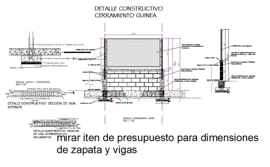 Brick masonry wall and grill structure detail 2d view CAD block layout autocad file