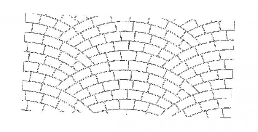 Brick wall elevation 3d model cad drawing details dwg file