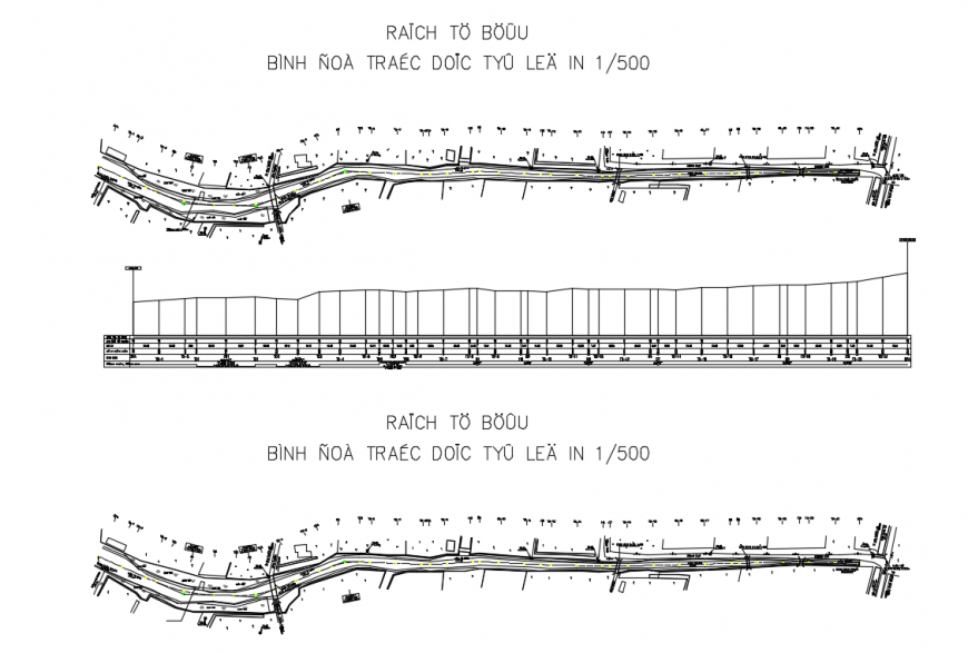 Bridge Construction detail in plan DWG file