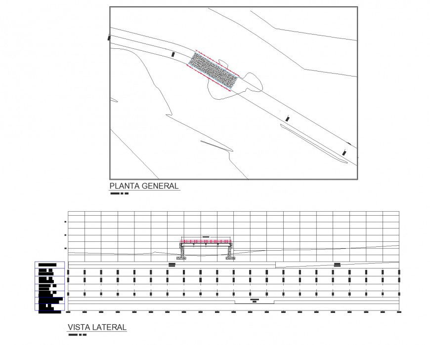 Bridge plan and section autocad file