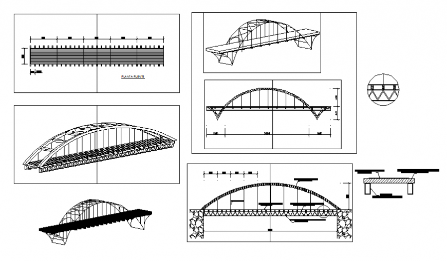 Bridge project plan and elevation layout file