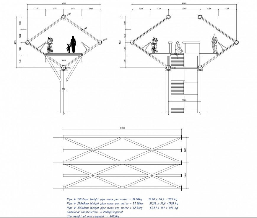 Bridge section plan and section layout file