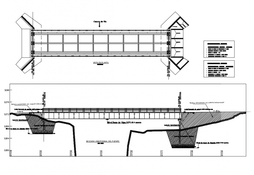 Bridge sections and constructive structure cad drawing details dwg file