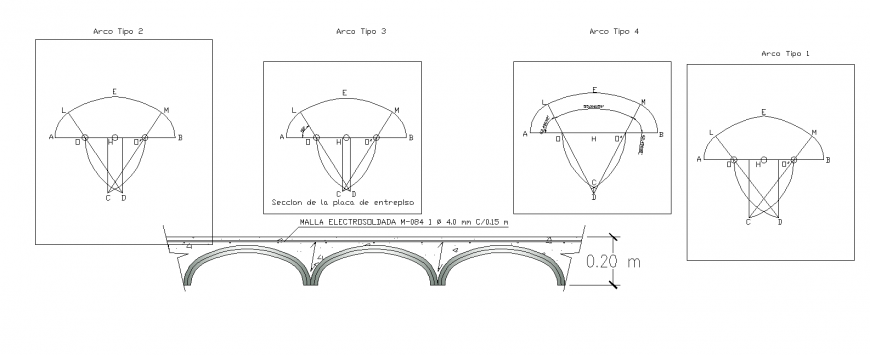 Bridge structural detail drawing in dwg AutoCAD file.