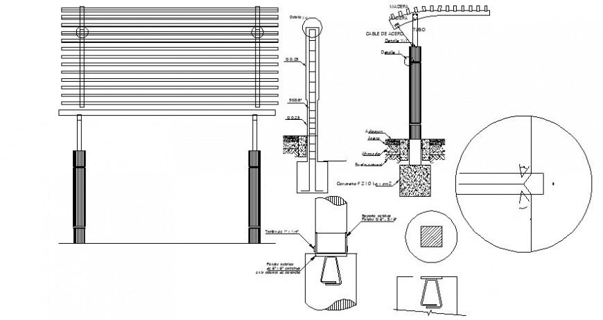 Bridge units with concrete mix machinery units details in autocad file