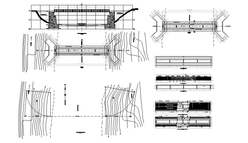 Bridge working drawing in dwg file.