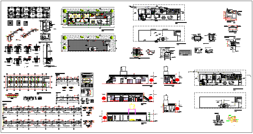 building structure detailing design planning dwg file