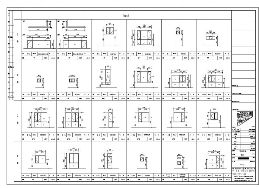 Building and window CAD drawings dwg file