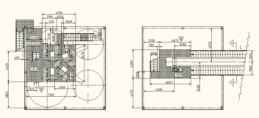 Building basement and parking plan detail AutoCAD file