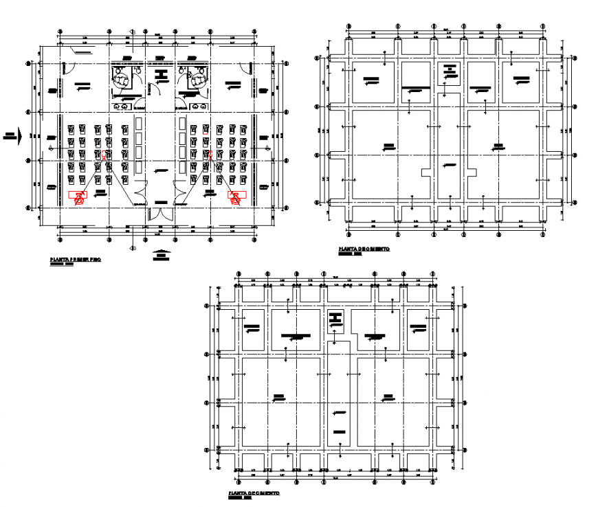 Building Beam structure working plan detail elevation layout 2d view dwg file
