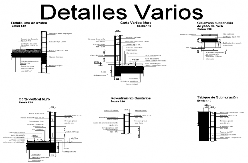 Building construction all detail in dwg file.