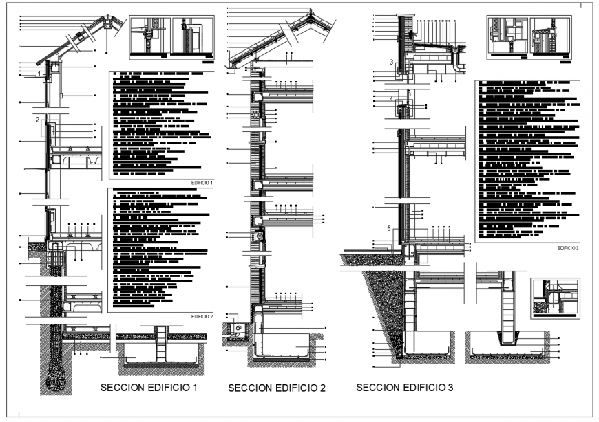 Building different section with construction view dwg file