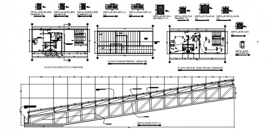 Building drawings detail with electrical installation dwg file