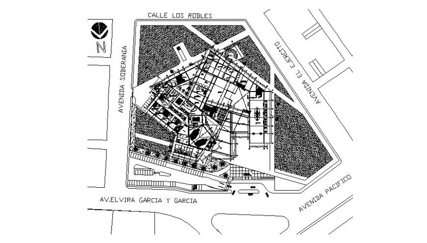 Building drawings with landscaping details in autocad