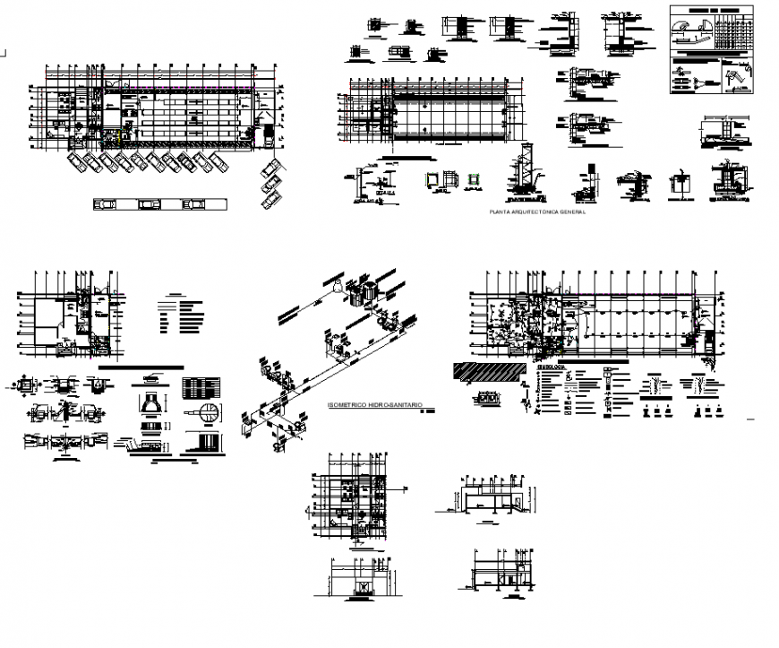 Building parking structure layout 2d view autocad file