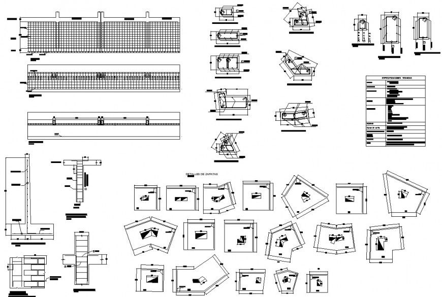 Building perimeter and structure detail drawing in dwg file.
