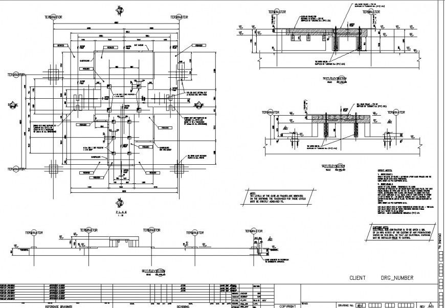 Building slab drawing detail in dwg AutoCAD file.