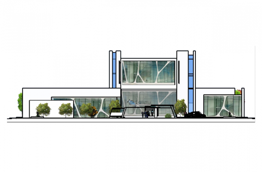 Building structure elevation detail drawing