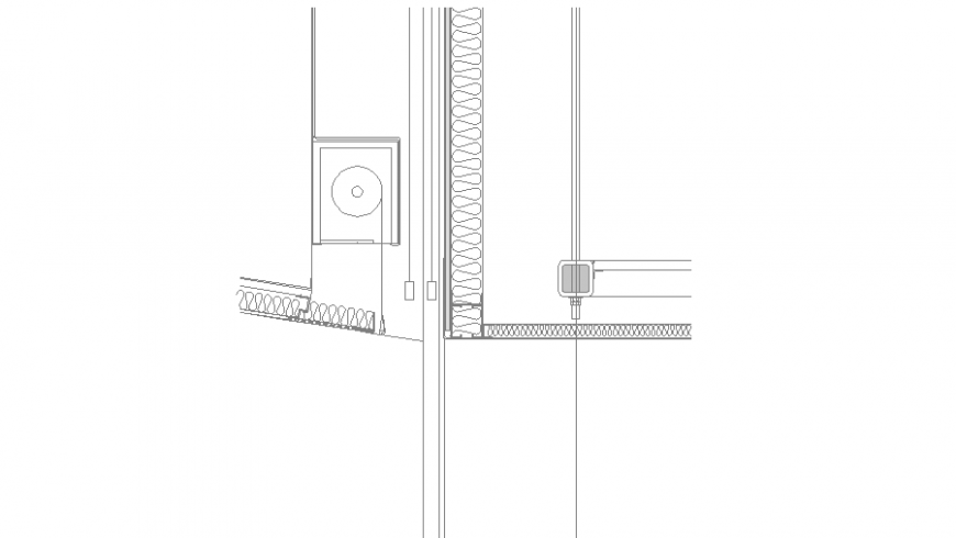 Building wall construction and joints details dwg file