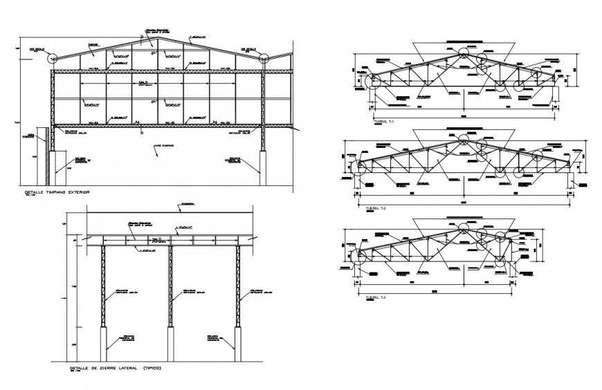 Bulk tanks structures bodegas cad construction details dwg file