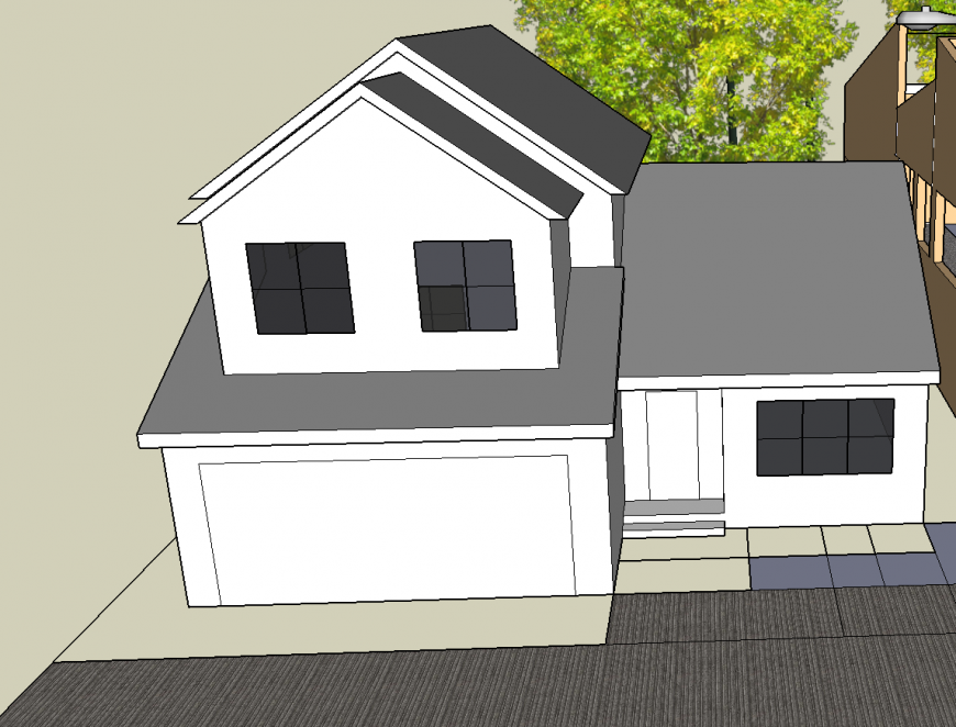 Buluva house 3d model cad drawing details skp file