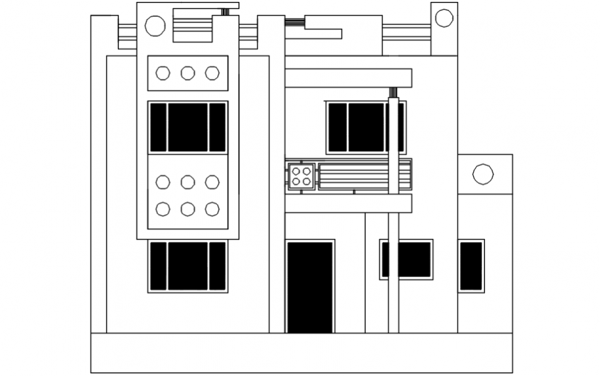 Bungalow detail with elevation file
