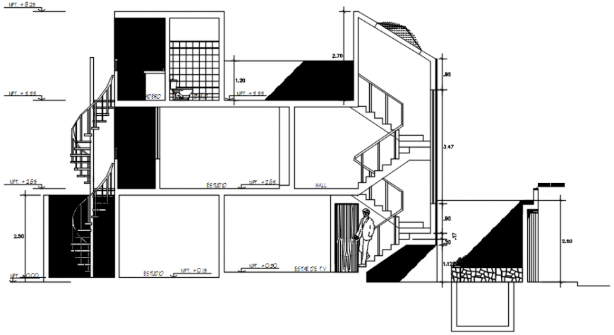 Bungalow elevation in AutoCAD file