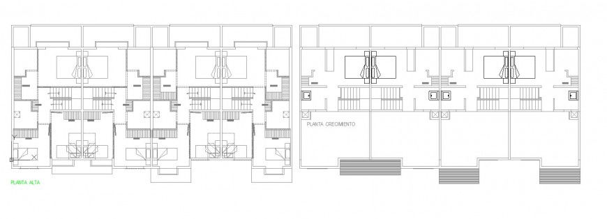 Bungalow first floor plan drawing in dwg file.