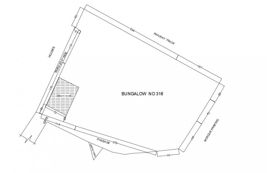 Bungalow plan in autocad