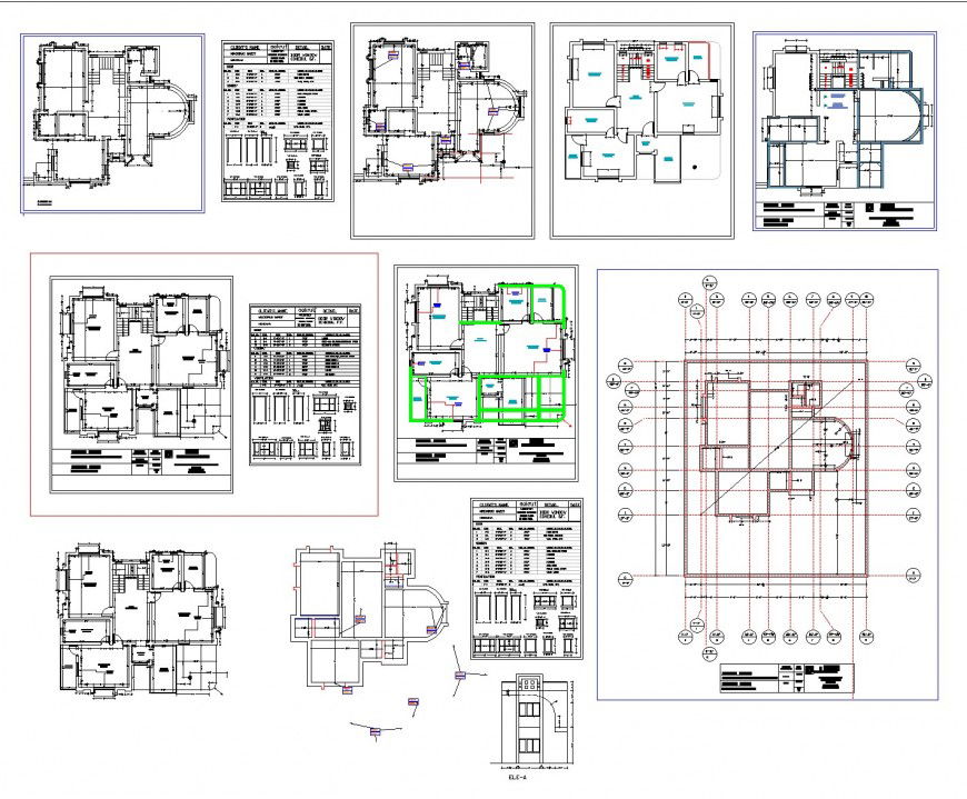 Bungalow planning autocad file