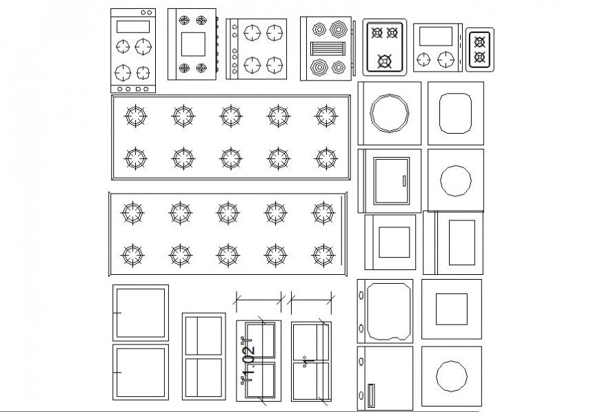 burner stove drawing blocks