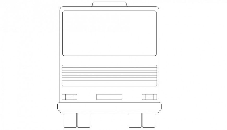 Bus vehicle blocks details drawing 2d view in autocad