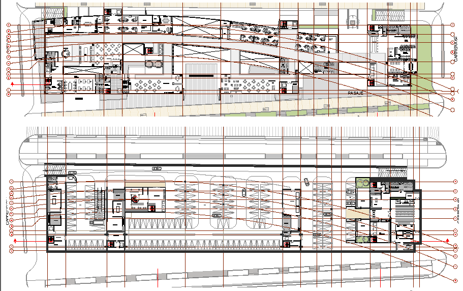 business park center architecture drawing