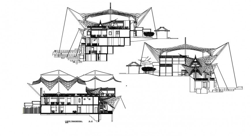Business centre and exhibition section  autocad software