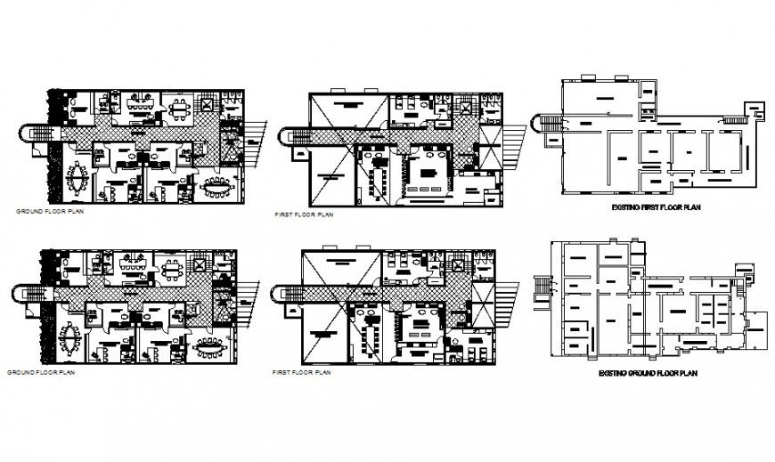 BVM directors wing residential building floor plan distribution cad drawing details dwg file