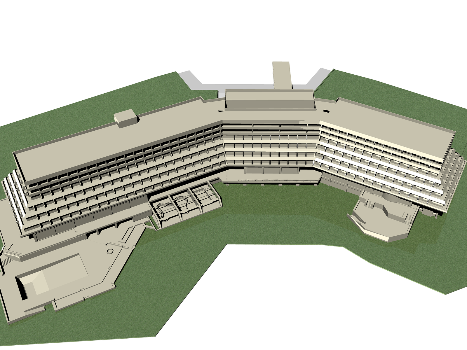 Complete Full 3D Hotel Design CAD Layout in AutoCAD Drawing File