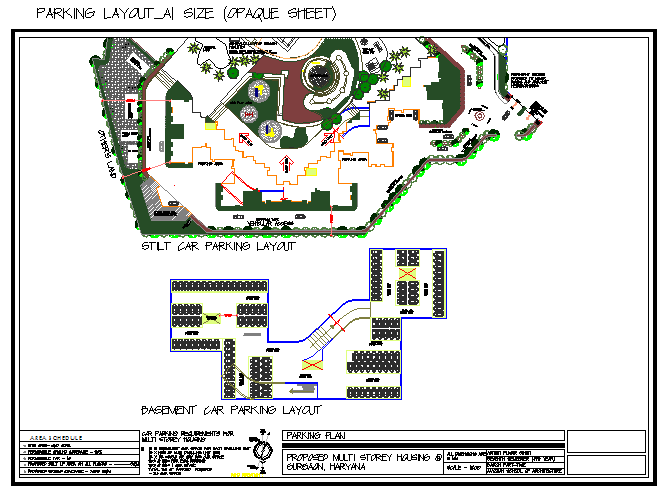 Parking layout of residential tower