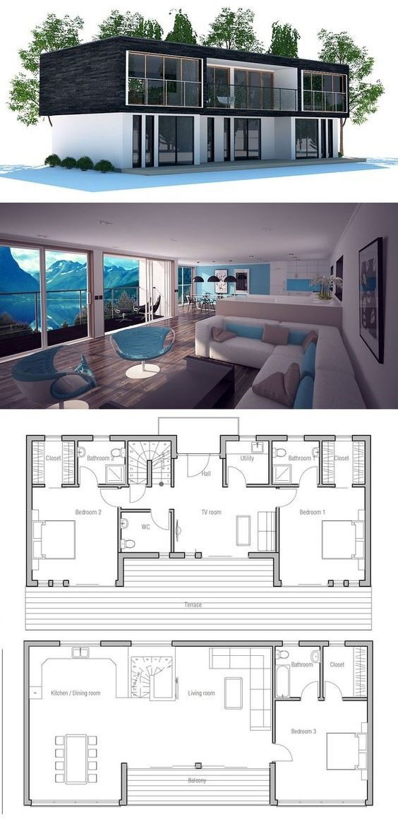 Duplex House Project Design with Ground, First Floor Elevation Detail