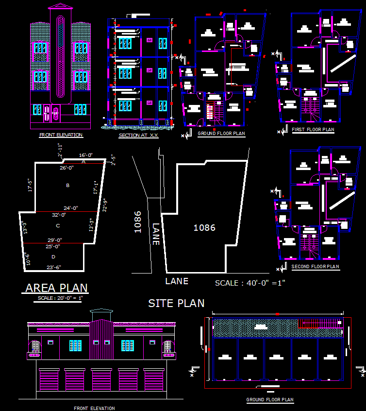 Bhasheer Hotel AutoCAD File with Detailed 2D Architectural Drawings