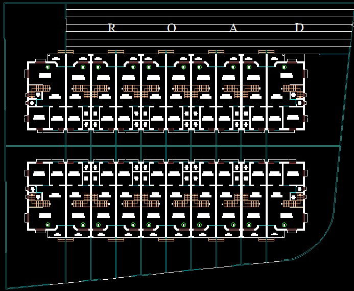 Duplex House Plan CAD Drawing in AutoCAD for Residential Design