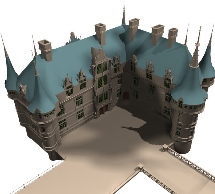 3D Castle Model AutoCAD DWG Design with Detailed Architectural View