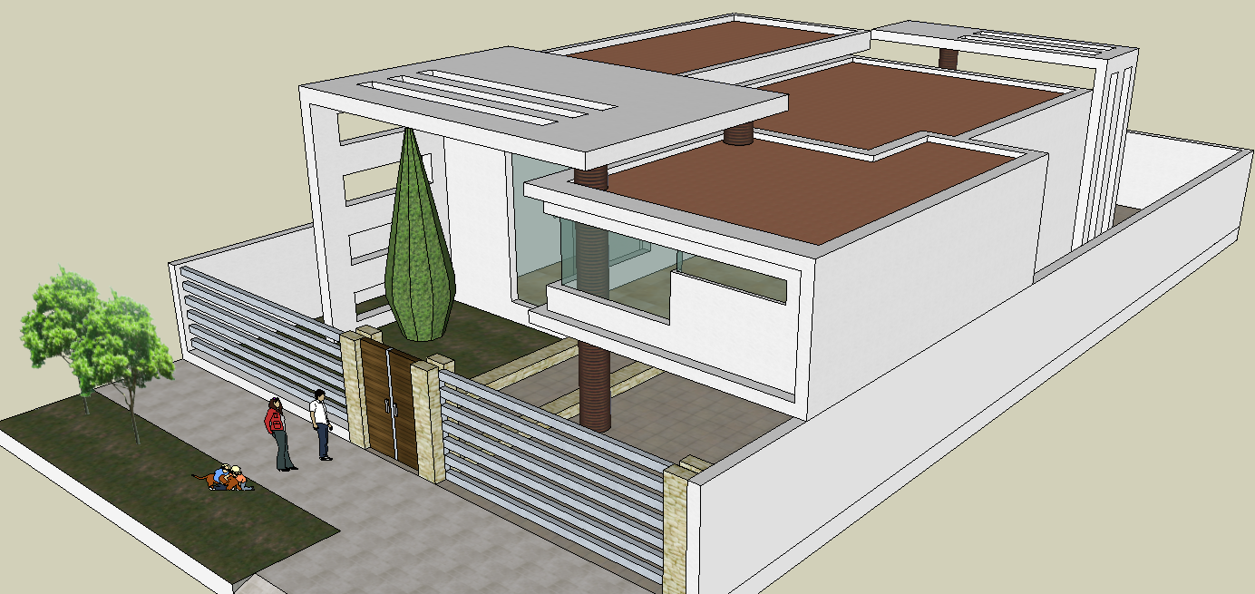 Modern Bungalows Design DWG File for Architecture and Planning