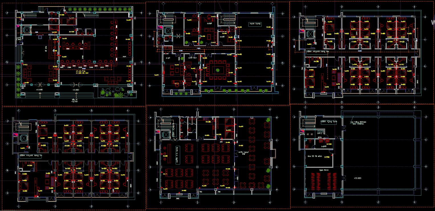 Dien Hotel AutoCAD Design with Floor Layout and Elevation Details