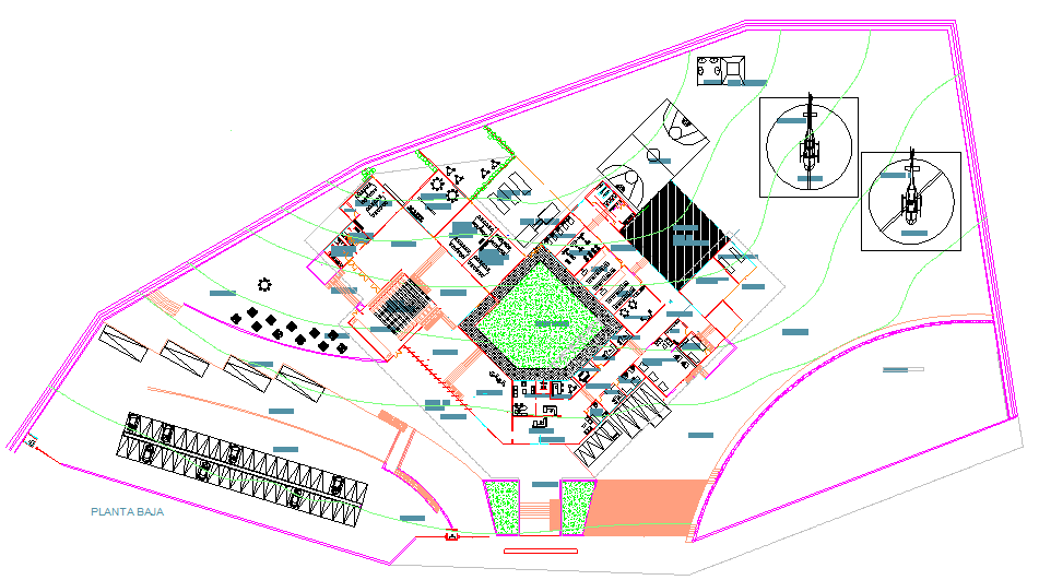 Modern Hotel Plan Detail